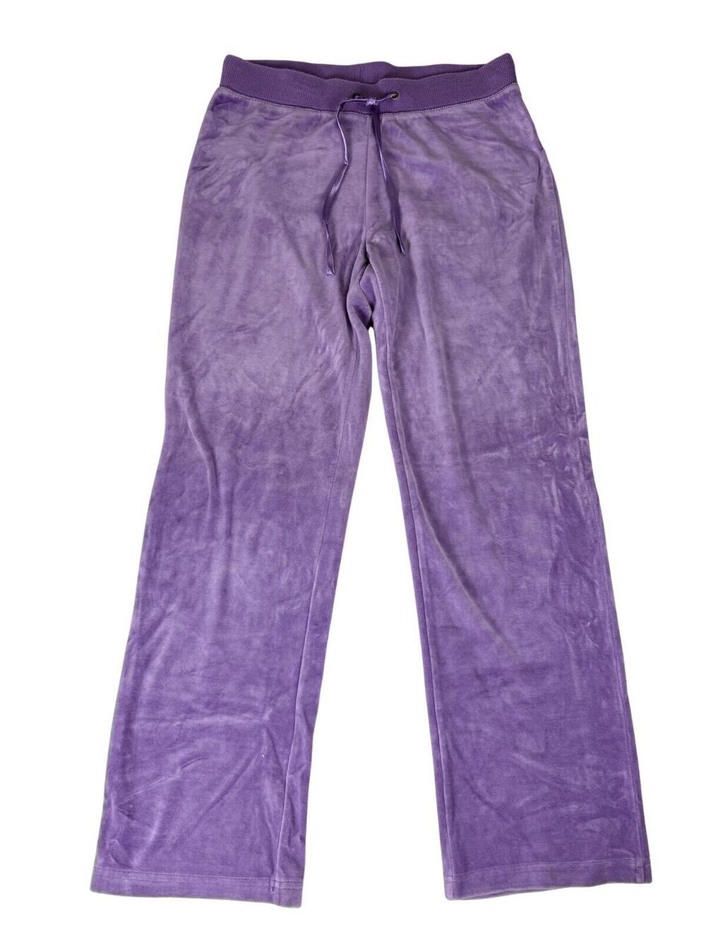 Vintage NYL New York Laundry Purple Velour Lounge Pants Size M Y2K
